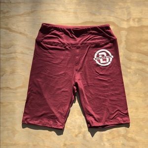 Blessed Life Biker Shorts Burgundy